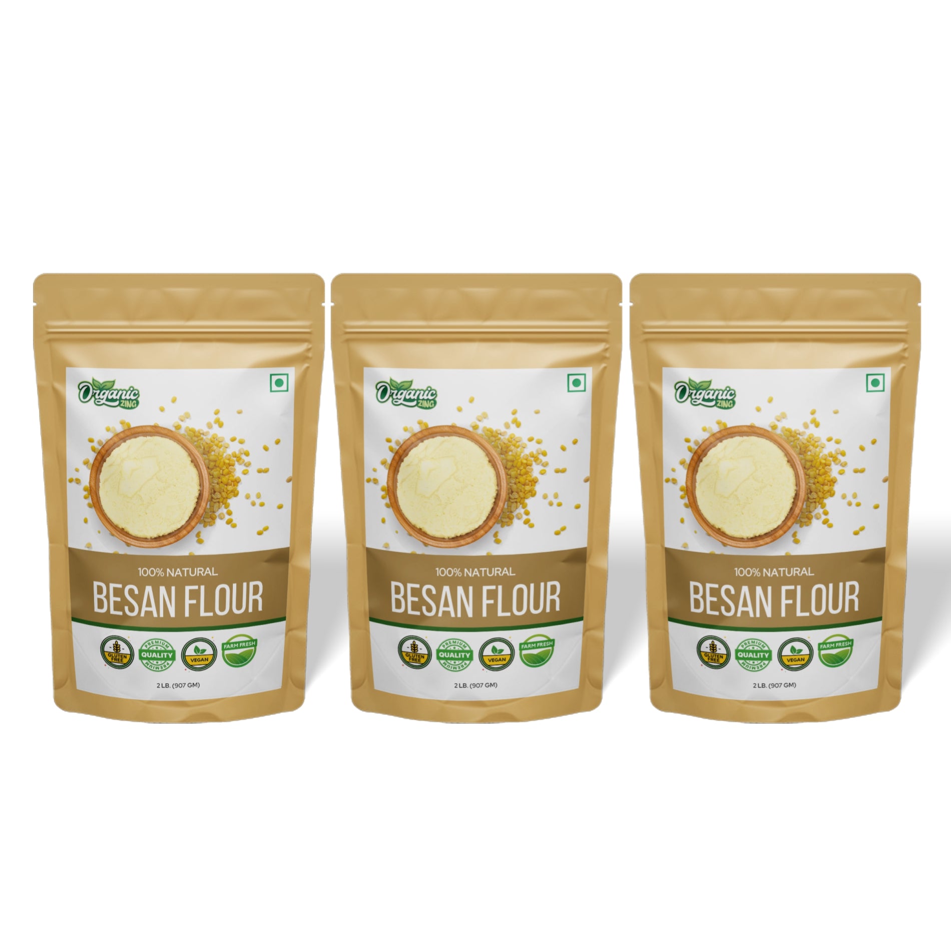 Organic Zing Organic Flours 907g / Pack of 3 Organic Zing Besan Flour